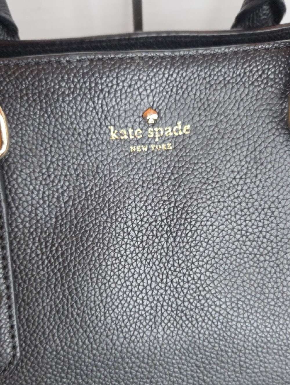 Kate Spade Larchmont Avenue Evangelie Satchel In Black Pebbled Leather - Picture 3 of 11
